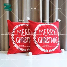 क्रिसमस कढ़ाई सजावटी कुशन सजावटी स्क्वायर तकिया केस