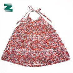 प्रिंट बुने हुए कपड़े में बच्चों के लिए पोशाक