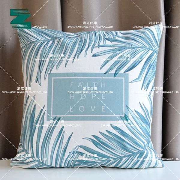 उष्णकटिबंधीय पत्तियां मुद्रित कुशन कवर